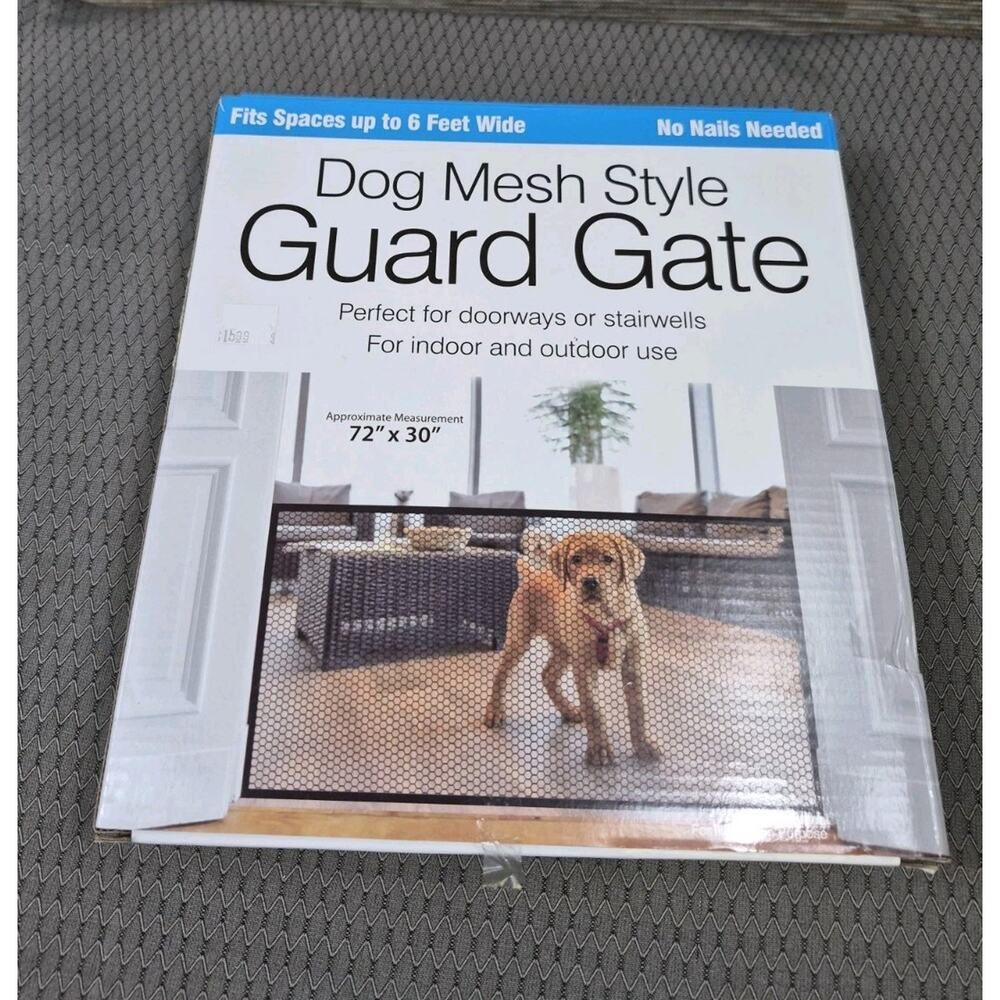 Dog Mesh Style Guard Gate Fence Portable Indoor/Outdoor Net 72"x30" NEW